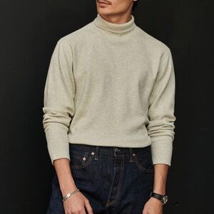 Buck Mason Slub Waffle Banded Turtleneck